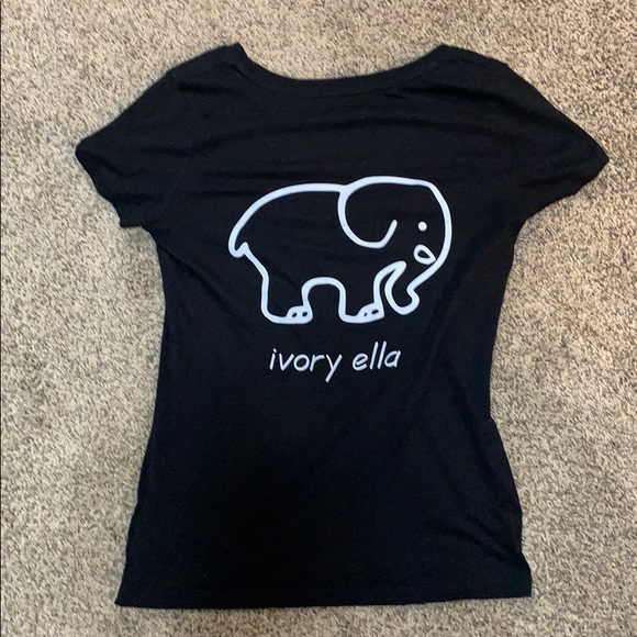 ivory ella Tops - black ivory ella short sleeve tee